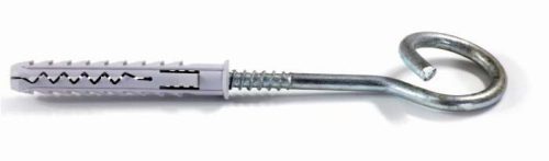 Műanyag tipli Hinta horoggal külső méret: D=12x80mm , csavar: D=8x90mm STALCO